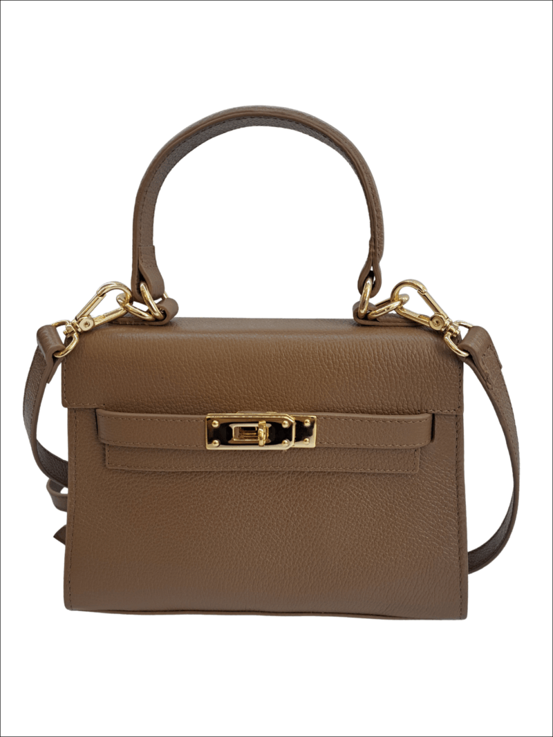 20% OFF - Bolsa em Couro Legítimo com Alça Mão e Ombro